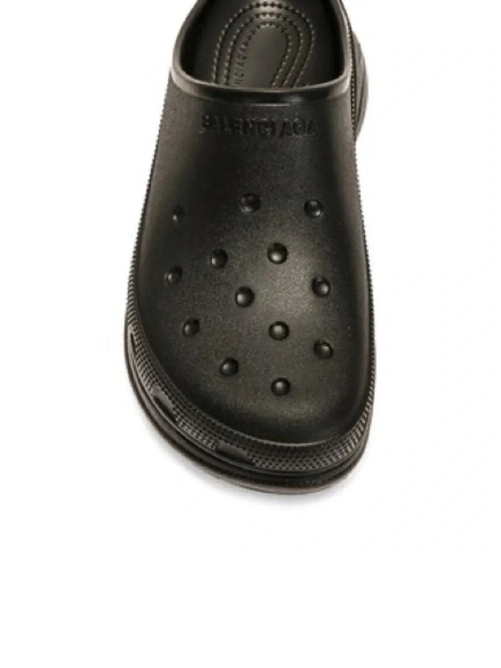 Balenciaga Black Platform Clog Boat Shoes